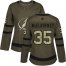 Adidas Tampa Bay Lightning #35 Curtis McElhinney Green Salute to Service Womens Stitched NHL Jersey