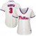 Philadelphia Phillies #3 Bryce Harper Cream Alternate Womens Stitched MLB Jersey