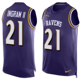 Nike Baltimore Ravens #21 Mark Ingram II Purple Team Color Mens Stitched NFL Limited Tank Top Jersey