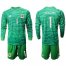 Argentina #1 Caballero Green Long Sleeves Goalkeeper Soccer Country Jersey