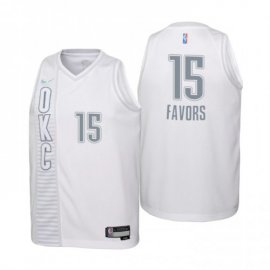 Oklahoma City Oklahoma City Thunder #15 Derrick Favors Youth Nike White 2021/22 Swingman Jersey – City Edition Youth