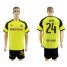 Dortmund #24 Sarr European Away Soccer Club Jersey
