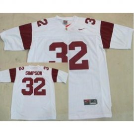 USC Trojans 32 O.J Simpson White NCAA Jerseys