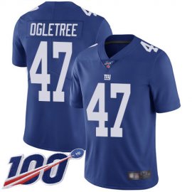 Nike New York Giants #47 Alec Ogletree Royal Blue Team Color Mens Stitched NFL 100th Season Vapor Limited Jersey