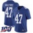 Nike New York Giants #47 Alec Ogletree Royal Blue Team Color Mens Stitched NFL 100th Season Vapor Limited Jersey