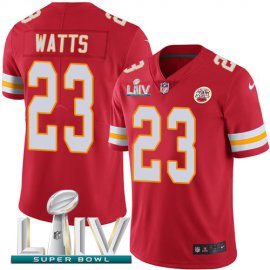 Nike Kansas City Chiefs #23 Armani Watts Red Super Bowl LIV 2020 Team Color Mens Stitched NFL Vapor Untouchable Limited Jersey