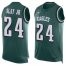 Nike Philadelphia Eagles #24 Darius Slay Jr Green Team Color Mens Stitched NFL Limited Tank Top Jersey