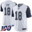 Nike Dallas Cowboys #18 Randall Cobb White Mens Stitched NFL Limited Rush 100th Season Jersey