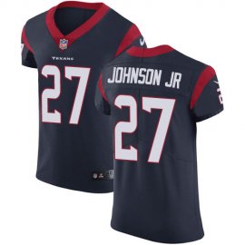 Nike Houston Texans #27 Duke Johnson Jr Navy Blue Team Color Mens Stitched NFL Vapor Untouchable Elite Jersey