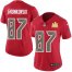 Nike Tampa Bay Buccaneers #87 Rob Gronkowski Red Womens Super Bowl LV Champions Patch Stitched NFL Limited Rush Jersey