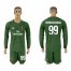 AC Milan #99 Donnarumma Green Goalkeeper Long Sleeves Soccer Club Jersey