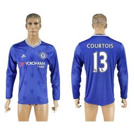 Chelsea #13 Courtois Home Long Sleeves Soccer Club Jersey