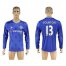 Chelsea #13 Courtois Home Long Sleeves Soccer Club Jersey