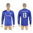 Chelsea #13 Courtois Home Long Sleeves Soccer Club Jersey