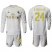 Real Madrid #24 D.Ceballos White Home Long Sleeves Soccer Club Jersey