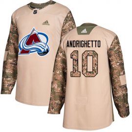 Adidas Colorado Avalanche #10 Sven Andrighetto Camo Authentic 2017 Veterans Day Stitched NHL Jersey
