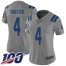 Nike Indianapolis Colts #4 Adam Vinatieri Gray Womens Stitched NFL Limited Inverted Legend 100th Season Jersey