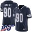 Nike Dallas Cowboys #90 Demarcus Lawrence Navy Blue Team Color Mens Stitched NFL 100th Season Vapor Limited Jersey