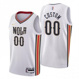 New Orleans Pelicans Custom Mens Nike White 2021/22 Swingman NBA Jersey – City Edition