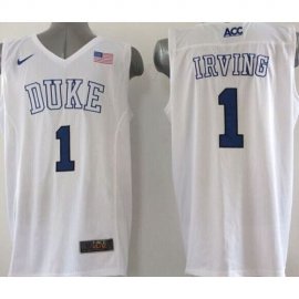 Duke Blue Devils #1 Kyrie Irving White Basketball Elite Stitched NCAA Jersey