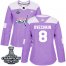 Adidas Washington Capitals #8 Alex Ovechkin Purple Authentic Fights Cancer Stanley Cup Final Champions Womens Stitched NHL Jersey