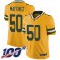 Nike Green Bay Packers #50 Blake Martinez Yellow Mens Stitched NFL Limited Rush 100th Season Jersey