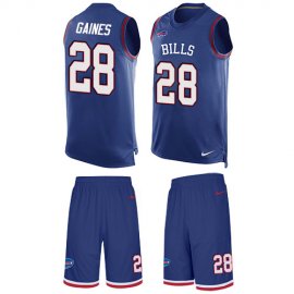 Nike Buffalo Bills #28 E.J. Gaines Royal Blue Team Color Mens Stitched NFL Limited Tank Top Suit Jersey