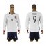 Colombia #9 Falcao Away Long Sleeves Soccer Country Jersey
