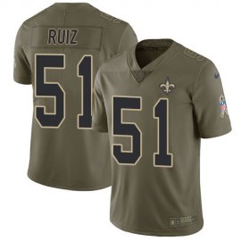 Nike New Orleans Saints #51 Cesar Ruiz Olive Mens Stitched NFL Limited 2017 Salute To Service Jersey