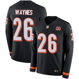 Nike Cincinnati Bengals #26 Trae Waynes Black Team Color Mens Stitched NFL Limited Therma Long Sleeve Jersey