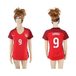 Womens USA #9 Zardes Away Soccer Country Jersey