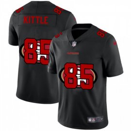 San Francisco 49ers #85 George Kittle Mens Nike Team Logo Dual Overlap Limited NFL Jersey Black