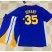 Golden State Warriors #35 Kevin Durant Blue Long Sleeve A Set Stitched NBA Jersey