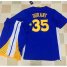 Golden State Warriors #35 Kevin Durant Blue Long Sleeve A Set Stitched NBA Jersey