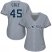 New York Yankees #45 Gerrit Cole Grey Road Womens Stitched MLB Jersey