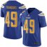 Nike Los Angeles Chargers #49 Drue Tranquill Electric Blue Mens Stitched NFL Limited Rush Jersey
