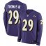 Nike Baltimore Ravens #29 Earl Thomas III Purple Team Color Mens Stitched NFL Limited Therma Long Sleeve Jersey