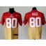 Nike San Francisco 49ers #80 Jerry Rice Red/Gold Mens Stitched NFL Elite Fadeaway Fashion Jersey
