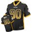 Nike Pittsburgh Steelers #90 T. J. Watt Black Team Color Youth Stitched NFL Elite Drift Fashion Jersey