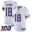 Nike Minnesota Vikings #18 Justin Jefferson White Mens Stitched NFL 100th Season Vapor Untouchable Limited Jersey