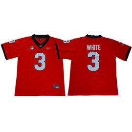 Georgia Bulldogs #3 Zamir White Red Limited Stitched College Jersey