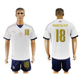 Italy #18 Montolivo Away Soccer Country Jersey