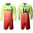 Manchester City #14 Bony Third Long Sleeves Soccer Club Jersey