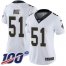 Nike New Orleans Saints #51 Cesar Ruiz White Womens Stitched NFL 100th Season Vapor Untouchable Limited Jersey
