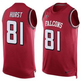 Nike Atlanta Falcons #81 Hayden Hurst Red Team Color Mens Stitched NFL Limited Tank Top Jersey