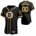 Boston Bruins Custom Mens 2020 NHL x MLB Crossover Edition Baseball Jersey Black