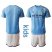Manchester City Blank Home Kid Soccer Club Jersey