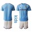 Manchester City Blank Home Kid Soccer Club Jersey