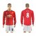 Manchester United #8 Mata Red Home Long Sleeves Soccer Club Jersey