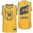Golden State Warriors Kevin Durant #35 Durant Mens Gold Throwback The City Stitched NBA Jersey